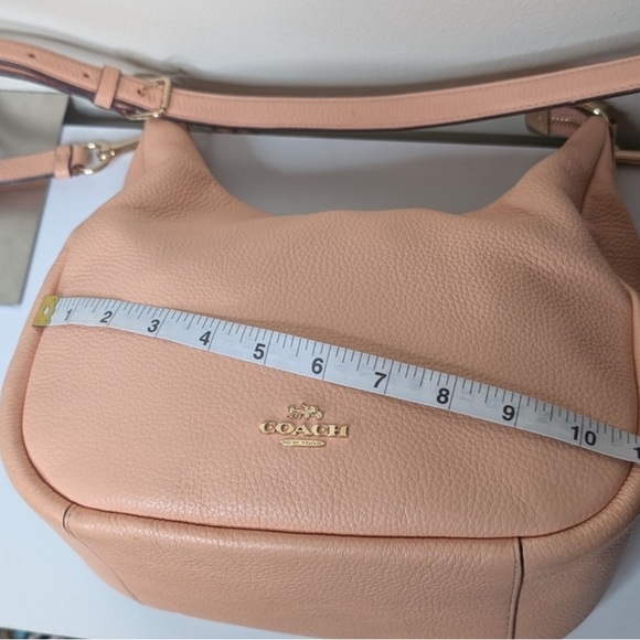 Coach Pebbled Leather Shoulder Bag in Peach - Picture 5 of 6